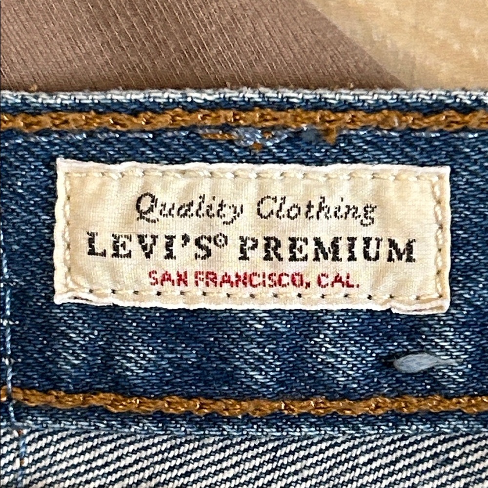 Levi's 501 Original Premium Denim Cotton Distressed Cut-Off Blue Jean Shorts - Picture 5 of 11